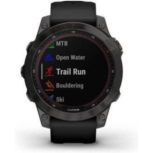 Смартгодинник Garmin Fenix 7 Sapphire Solar Black DLC Titanium with Black Band (010-02540-34/35)