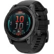 Смартгодинник Garmin Fenix E 47mm AMOLED Slate Gray Steel with Black Silicone Band (010-03025-03/01)