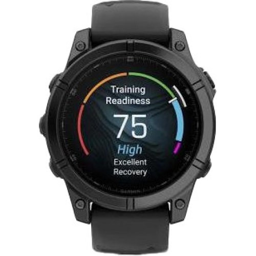 Смартгодинник Garmin Fenix E 47mm AMOLED Slate Gray Steel with Black Silicone Band (010-03025-03/01)