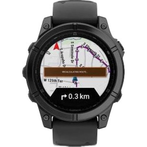 Смартгодинник Garmin Fenix E 47mm AMOLED Slate Gray Steel with Black Silicone Band (010-03025-03/01)