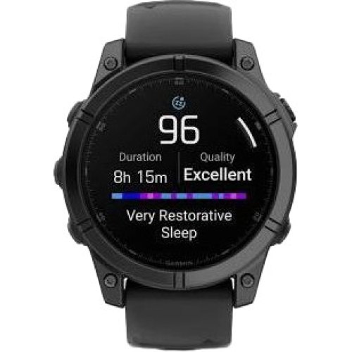 Смартгодинник Garmin Fenix E 47mm AMOLED Slate Gray Steel with Black Silicone Band (010-03025-03/01)