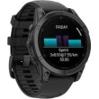 Смартгодинник Garmin Fenix E 47mm AMOLED Slate Gray Steel with Black Silicone Band (010-03025-03/01)