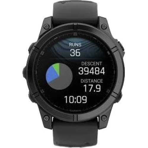 Смартгодинник Garmin Fenix E 47mm AMOLED Slate Gray Steel with Black Silicone Band (010-03025-03/01)