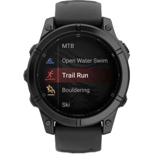Смартгодинник Garmin Fenix E 47mm AMOLED Slate Gray Steel with Black Silicone Band (010-03025-03/01)