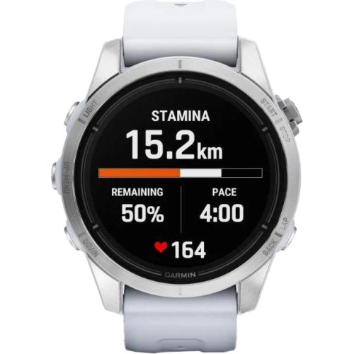 Смартгодинник Garmin Epix Pro Gen 2 42mm Silver w. Whitestone Band (010-02802-00/01)