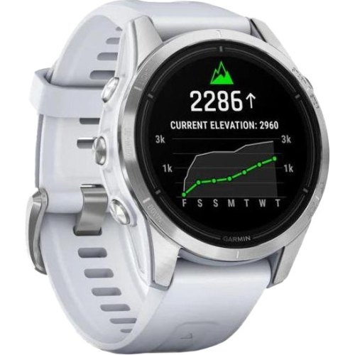 Смартгодинник Garmin Epix Pro Gen 2 42mm Silver w. Whitestone Band (010-02802-00/01)