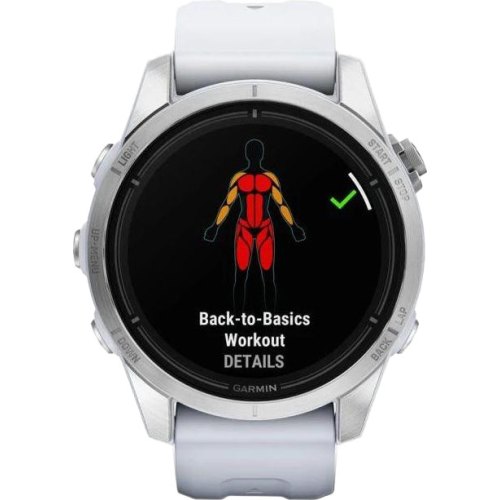 Смартгодинник Garmin Epix Pro Gen 2 42mm Silver w. Whitestone Band (010-02802-00/01)