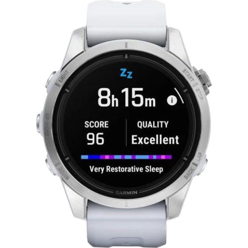 Смартгодинник Garmin Epix Pro Gen 2 42mm Silver w. Whitestone Band (010-02802-00/01)