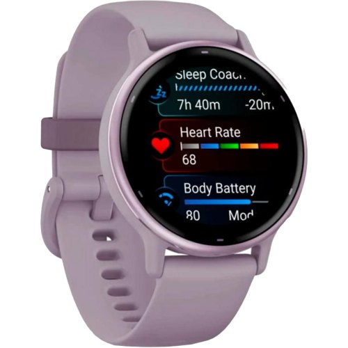 Смартгодинник Garmin vivoactive 5 Metallic Orchid Aluminum Bezel with Orchid Case and Silicone (010-02862-13)