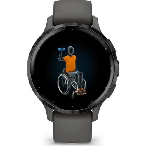 Смартгодинник Garmin Venu 3S Slate S. Steel Bezel w. Pebble Gray Case and S. Band (010-02785-00)