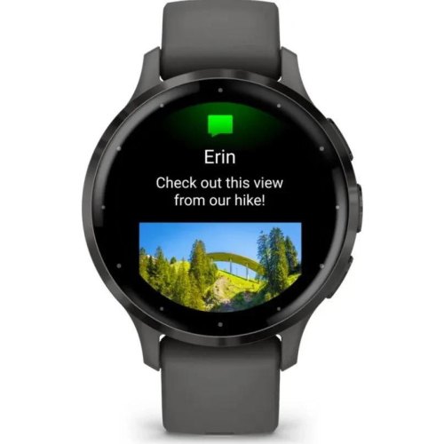 Смартгодинник Garmin Venu 3S Slate S. Steel Bezel w. Pebble Gray Case and S. Band (010-02785-00)
