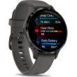 Смартгодинник Garmin Venu 3S Slate S. Steel Bezel w. Pebble Gray Case and S. Band (010-02785-00)