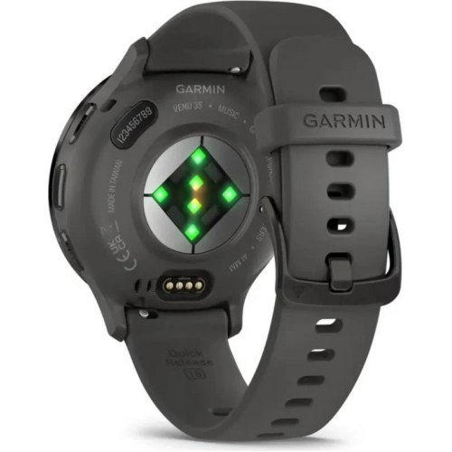Смартгодинник Garmin Venu 3S Slate S. Steel Bezel w. Pebble Gray Case and S. Band (010-02785-00)