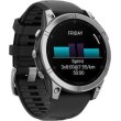 Смартгодинник Garmin Fenix E 47mm AMOLED Stainless Steel with Black Silicone Band (010-03025-02/00)