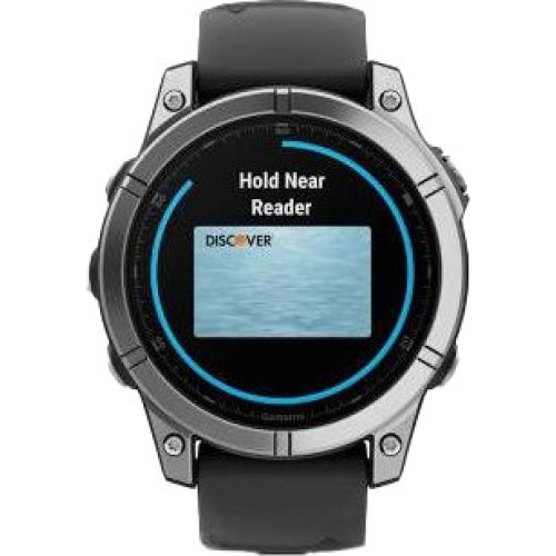 Смартгодинник Garmin Fenix E 47mm AMOLED Stainless Steel with Black Silicone Band (010-03025-02/00)