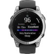 Смартгодинник Garmin Fenix E 47mm AMOLED Stainless Steel with Black Silicone Band (010-03025-02/00)