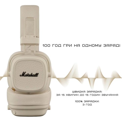 Навушники бездротові Marshall Major V Cream (1006833)