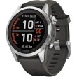Смартгодинник Garmin Fenix 7S Pro Solar Silver w. Graphite Band (010-02776-00/01)