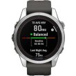 Смартгодинник Garmin Fenix 7S Pro Solar Silver w. Graphite Band (010-02776-00/01)
