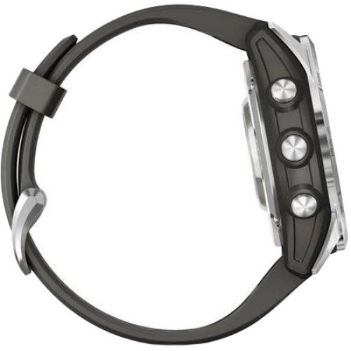 Смартгодинник Garmin Fenix 7S Pro Solar Silver w. Graphite Band (010-02776-00/01)
