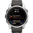Смартгодинник Garmin Fenix 7S Pro Solar Silver w. Graphite Band (010-02776-00/01)