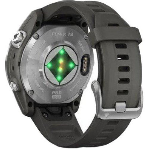 Смартгодинник Garmin Fenix 7S Pro Solar Silver w. Graphite Band (010-02776-00/01)