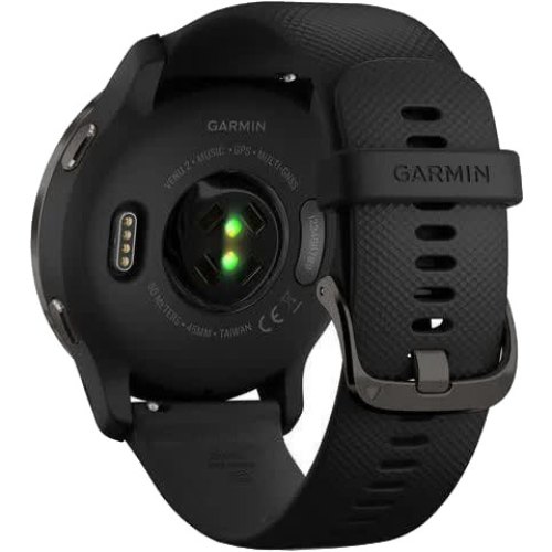 Смартгодинник Garmin Venu 2 Slate Stainless Steel Bezel with Black Case and Silicone Band (010-02430-11/01)