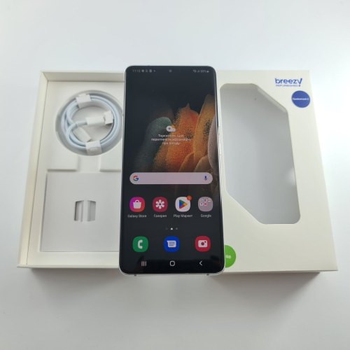 Смартфон Samsung Galaxy S21 Ultra (G998B) 128Gb Phantom Silver (SM-G998BZSDSEK) USED **