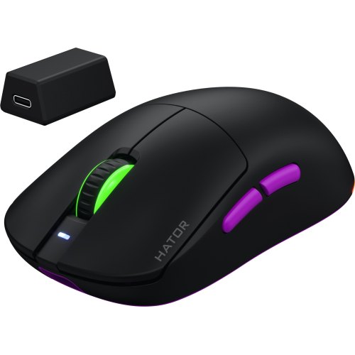 Миша ігрова, бездротова HATOR Quasar 3 ULTRA 8K Wireless, чорна (HTM770)