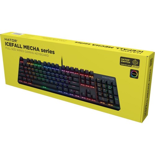 Клавіатура механічна, дротова HATOR Icefall Mecha Rainbow, чорна (HTK104UA)
