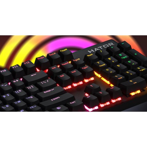 Клавіатура механічна, дротова HATOR Icefall Mecha Rainbow, чорна (HTK104UA)