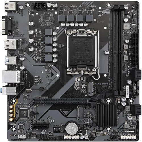 Mатеринська плата Gigabyte B760M E, s1700, Intel B760, mATX, 2xDDR5, 2xM.2, HDMI/DP/VGA, GbE LAN