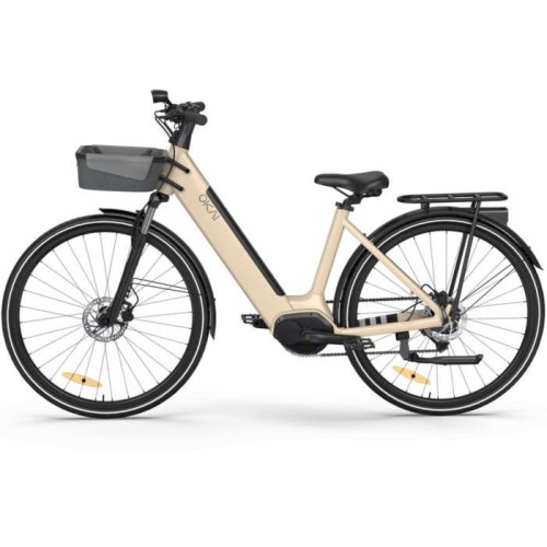 Електровелосипед OKAI EB10 Beige 28', 250(500)W, 14.4Ah, 100km, 25kmh, NFC, App, 29kg