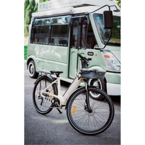 Електровелосипед OKAI EB10 Beige 28', 250(500)W, 14.4Ah, 100km, 25kmh, NFC, App, 29kg