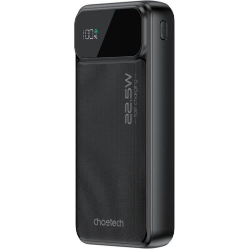Зовнішній акумулятор Powerbank Choetech B729, 20000mAh, PD 22.5W, чорний (B729-BK)