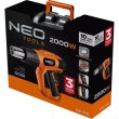 Фен будівельний Neo Tools, 2000Вт, 70-600 градусів, 300-500л/хв (04-710)