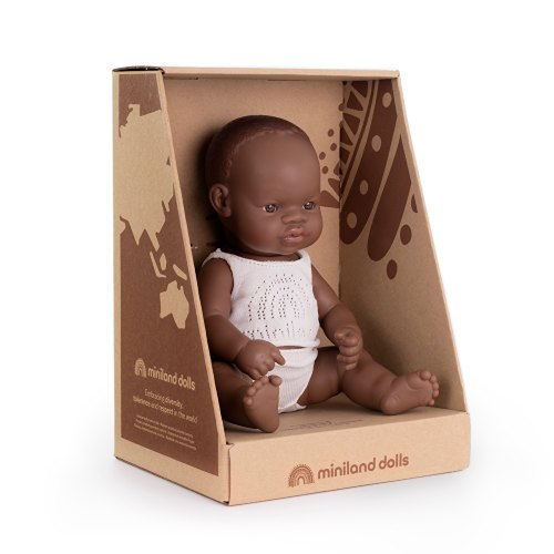 Пупс Miniland, дівчинка-африканка, 32см (31354)