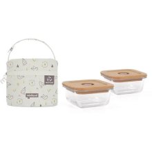 Термосумка Miniland Pack-2-go EcoSquare Chip, 2 скляні контейнери по 210мл (89548)