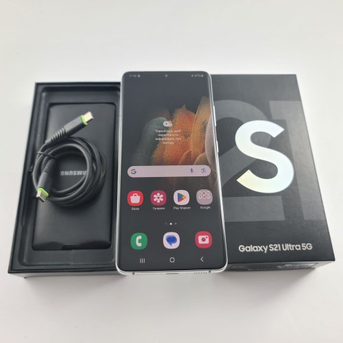Смартфон Samsung Galaxy S21 Ultra (G998B) 256Gb Phantom Silver (SM-G998BZSGSEK) USED **