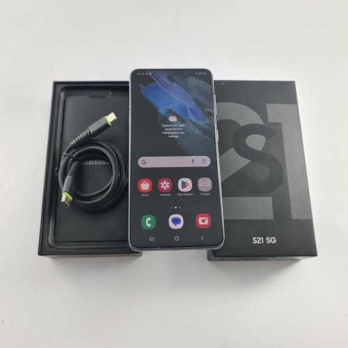 Смартфон Samsung Galaxy S21 (G991B) 128Gb Phantom Gray (SM-G991BZADSEK) USED **