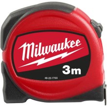 Рулетка Milwaukee, 3м, 16мм, з фіксатором змотування, АБС-пластик (48227703)