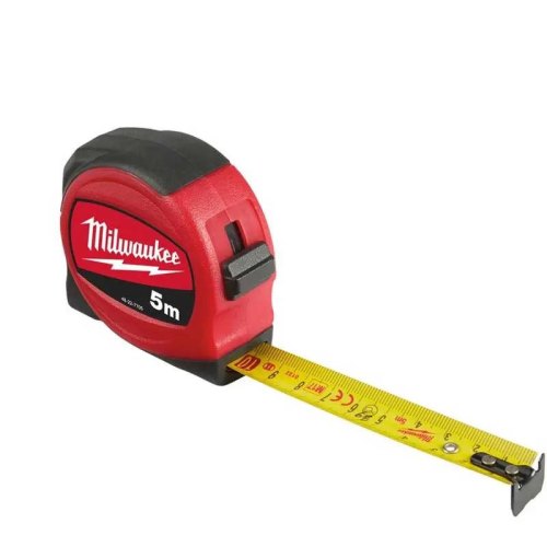 Рулетка Milwaukee, 5м, 19мм, з фіксатором змотування, АБС-пластик (48227705)
