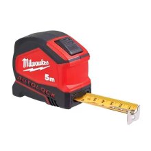Рулетка Milwaukee Tape Measure Autolock, 5м, 25мм, з фіксатором змотування, АБС-пластик (4932464663)