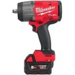 Гайковерт ударний, акумуляторний Milwaukee M18 FHIW2F12-502X, 18В, 2х5А/год, 0-2000об/хв, 2034Нм 1/2, M12-18FC, кейс (4933492783)
