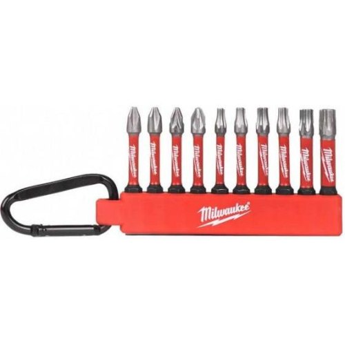 Набір біт Milwaukee Shockwave carabiner, 10шт, сталь (4932480941)