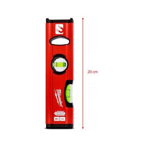 Рівень Milwaukee Slim Box, 20см, 2 капсули, алюмінієвий корпус (4932478897)