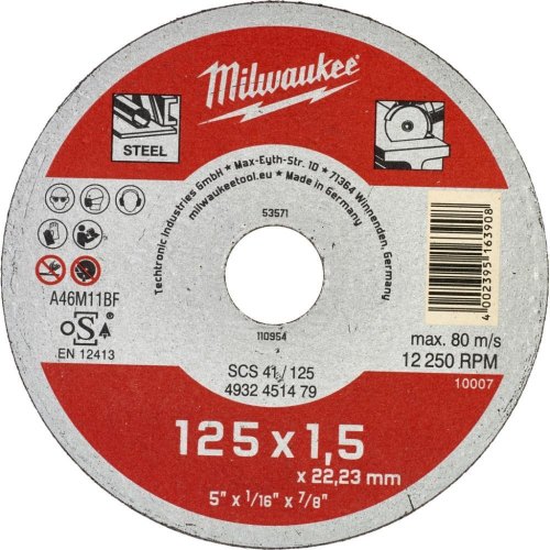 Диск відрізний Milwaukee, по металу (4932451479)