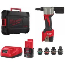 Заклепочник акумуляторний Milwaukee M12 BPRT-201X, 12В, 1x2А/год, C12C, кейс (4933464405)