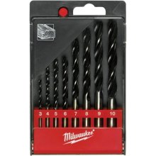 Набір свердел по дереву Milwaukee, 8шт, 4-10мм, кейс (4932352466)