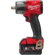 Гайковерт ударний, акумуляторний Milwaukee M18 FMTIW2F12-502X, 18В, 2х5А/год, 0-2575об/хв, 881Нм, 1/2, M12-18FC, кейс (4933478450)